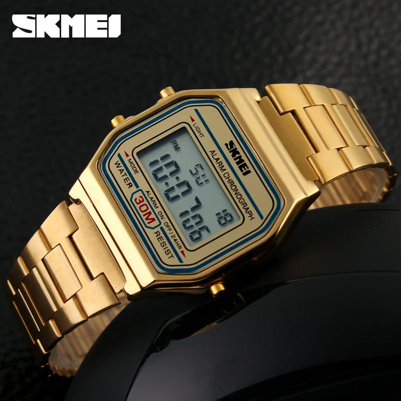 Relógio Masculino SKMEI Retrô 1123 | Design Vintage em Aço e Movimento Japonês