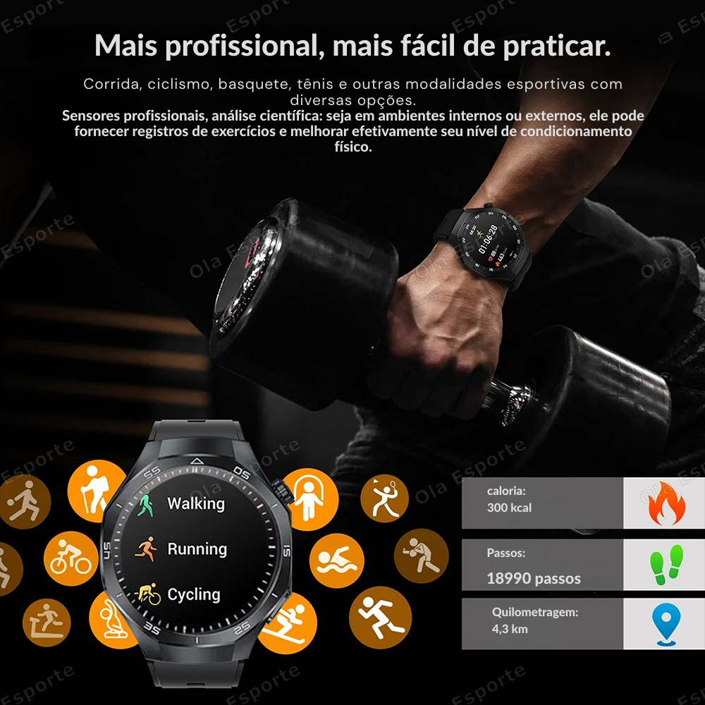 Smartwatch Watch 5 Pro Max - Tela AMOLED, GPS e NFC