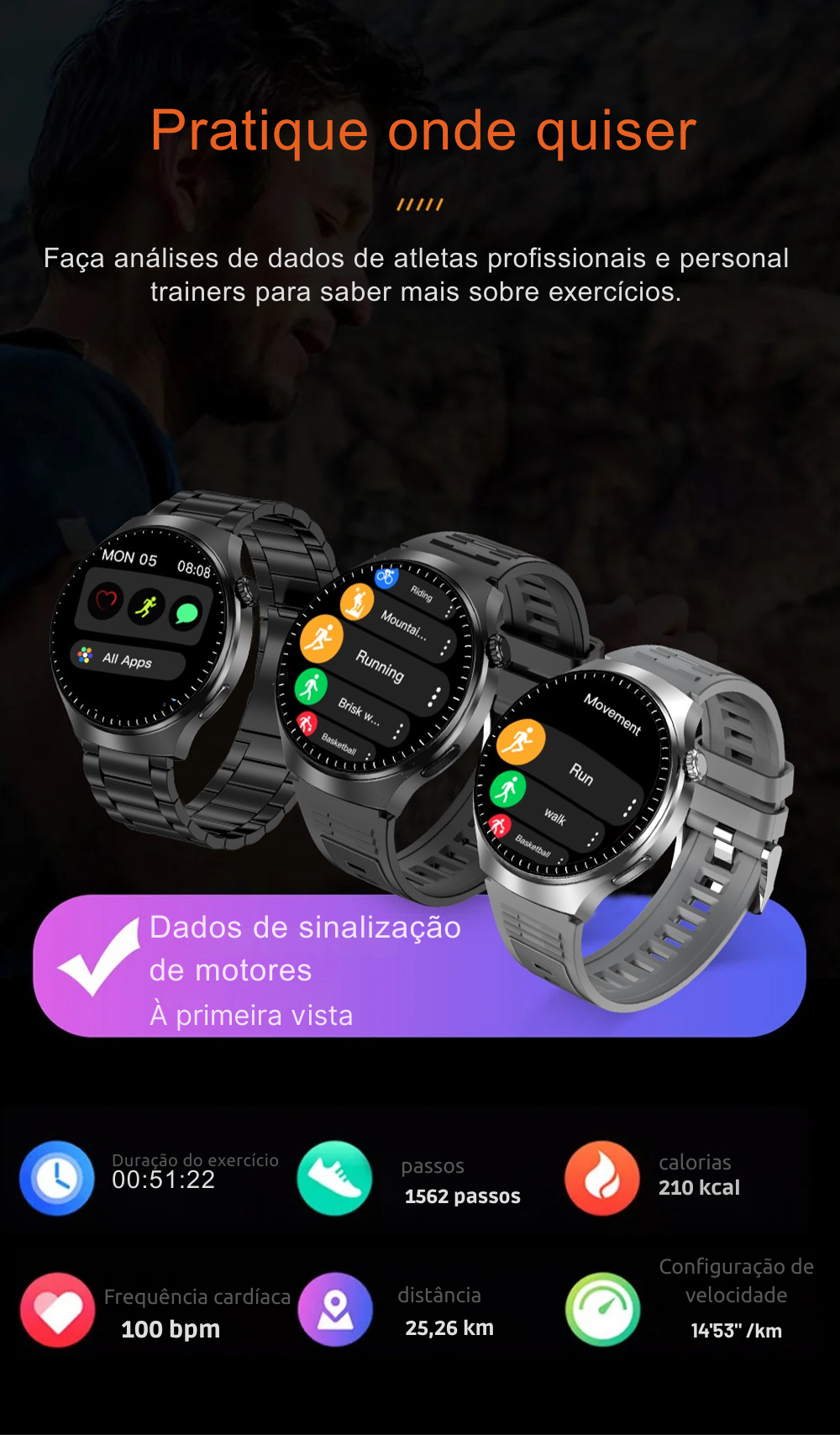 Smartwatch G.L Wear 2025 - Edição Executiva com Chamadas Bluetooth