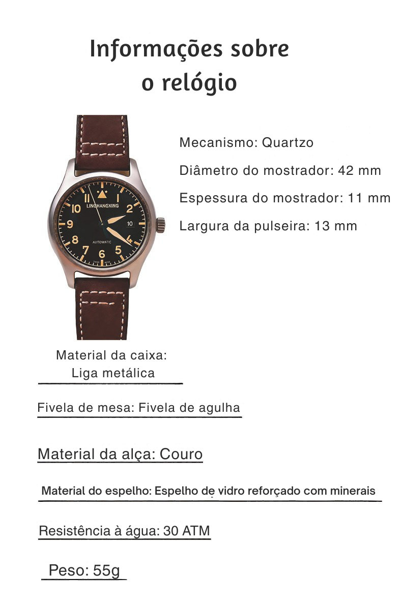 Relógio Masculino LHX Ultra Slim | Apenas 9mm de Espessura em Aço Inoxidável