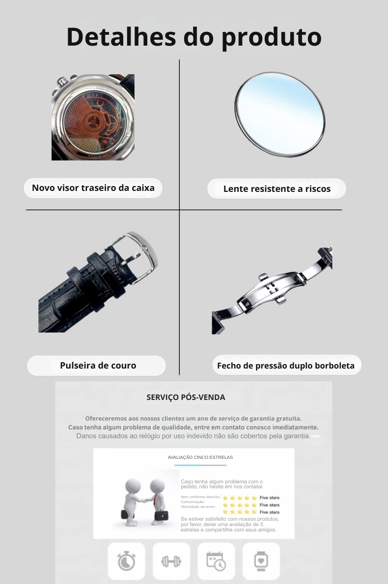 Relógio Masculino LHX Ultra Slim | Apenas 9mm de Espessura em Aço Inoxidável