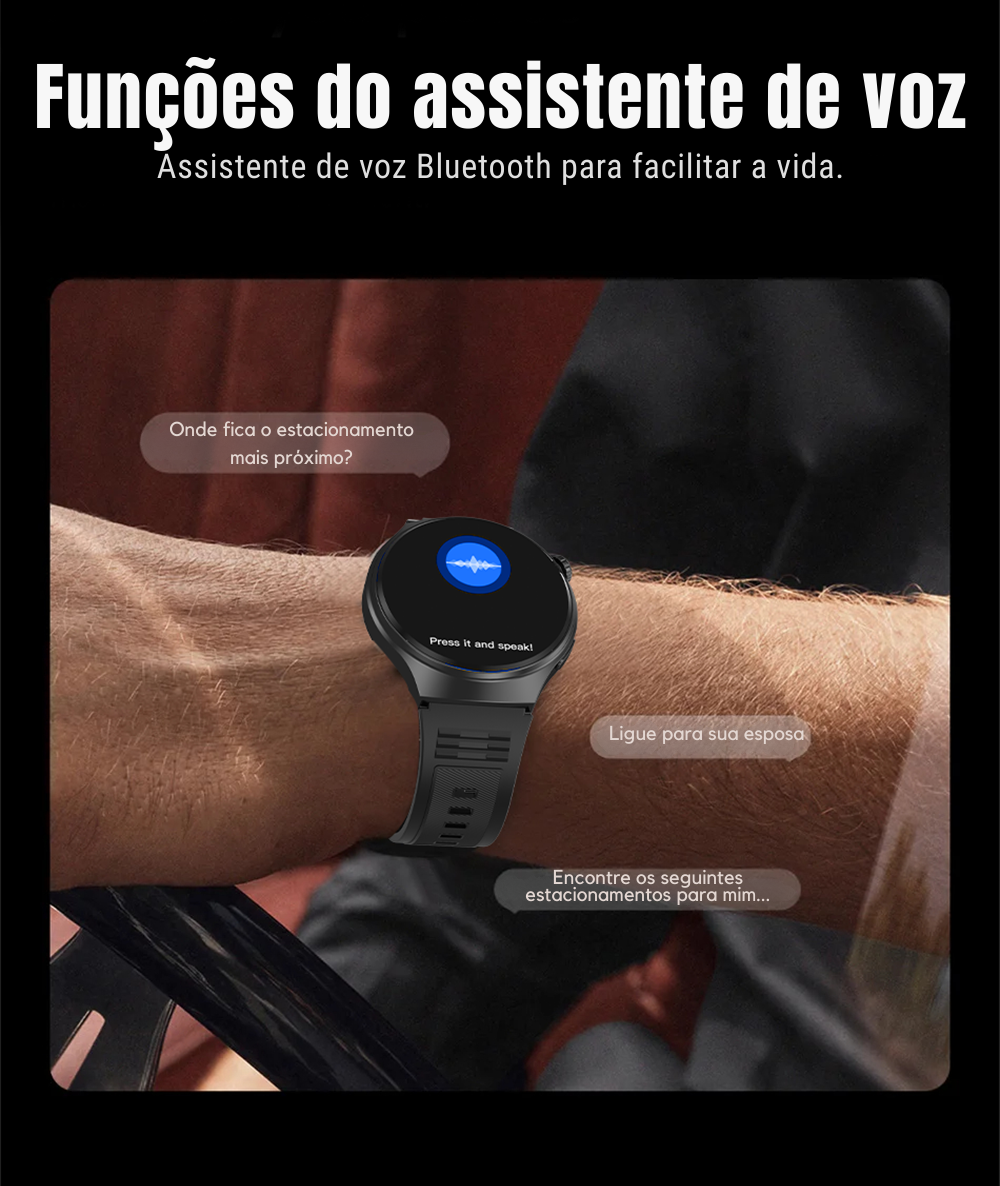 Smartwatch G.L Wear 2025 - Edição Executiva com Chamadas Bluetooth
