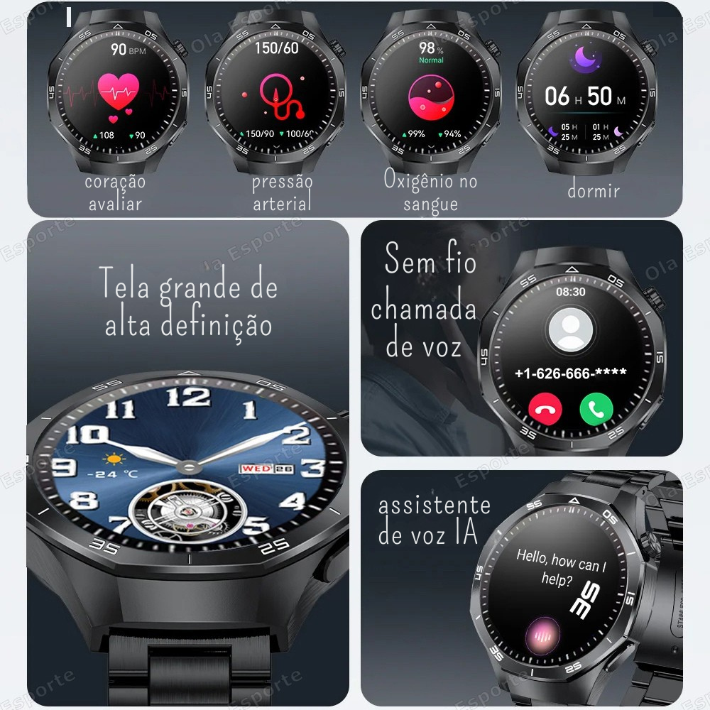 Smartwatch Watch 5 Pro Max - Tela AMOLED, GPS e NFC