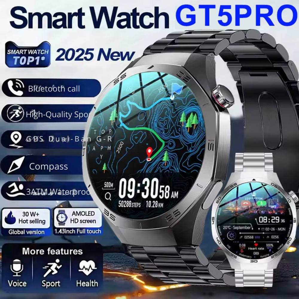 Smartwatch Watch 5 Pro Max - Tela AMOLED, GPS e NFC