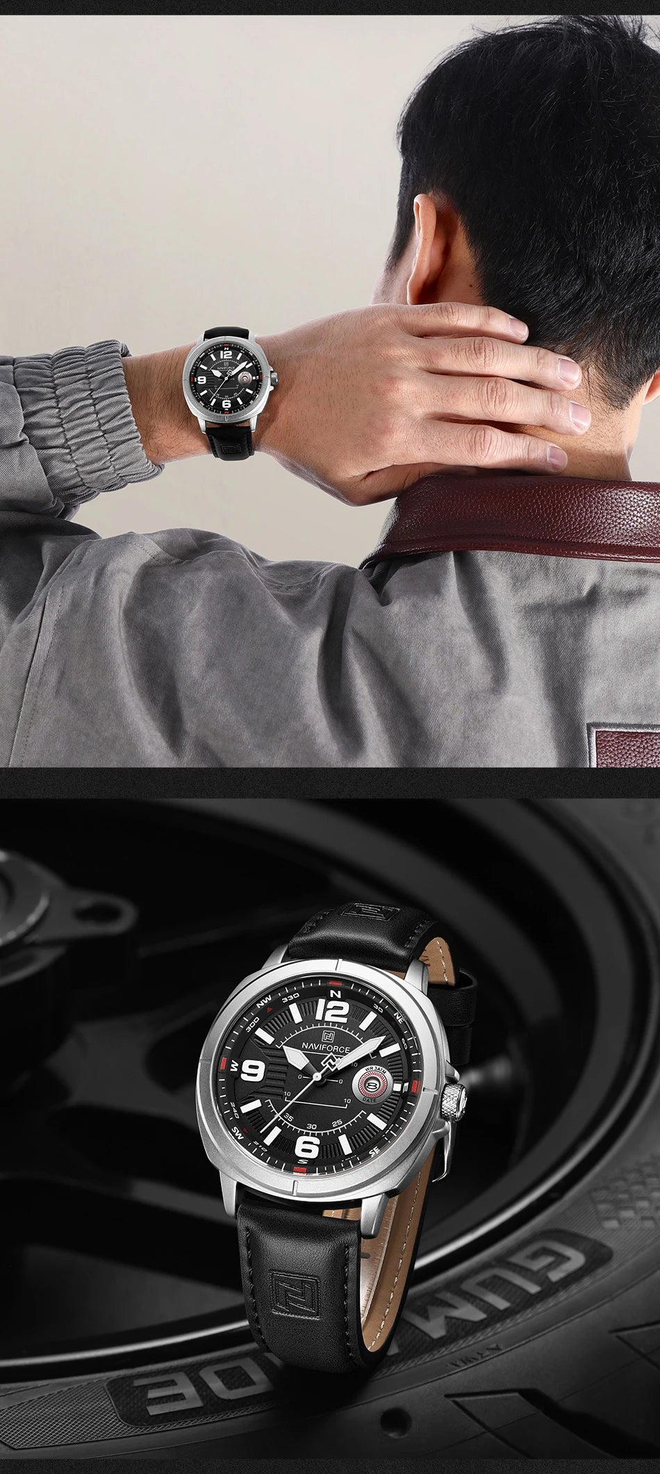 Relógio Masculino NAVIFORCE NF8078 | Lançamento 2025/2026 Estilo Sport-Casual