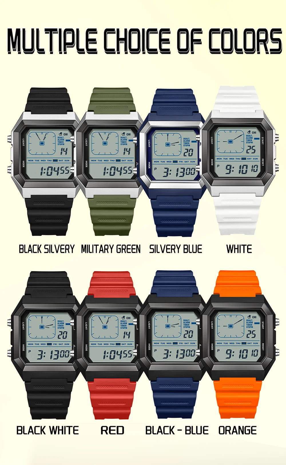 Relógio Masculino SANDA 6307 | Digital Esportivo com LED e Resistência à Águaent Fashion Electronic Watch Gift