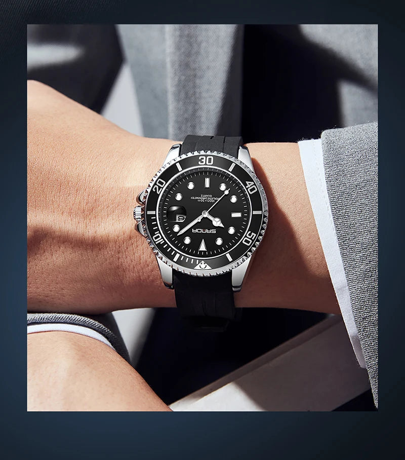 Relógio de Pulso SANDA Masculino | Estilo Esportivo Premium com Pulseira de Silicone Confortável.