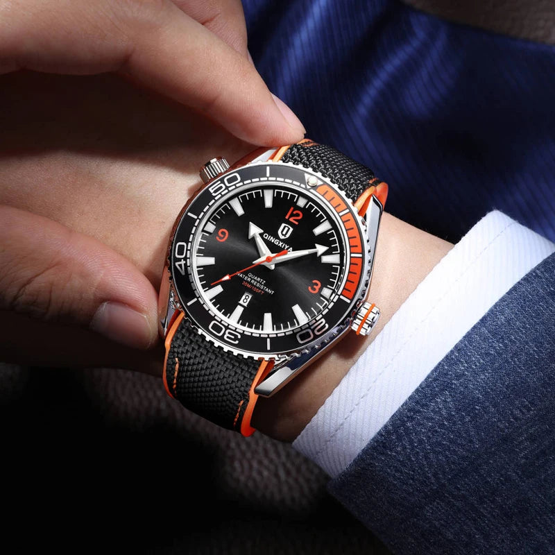 Relógio Masculino QINGXIYA Sport: Design Moderno com Pulseira de Silicone e Calendário