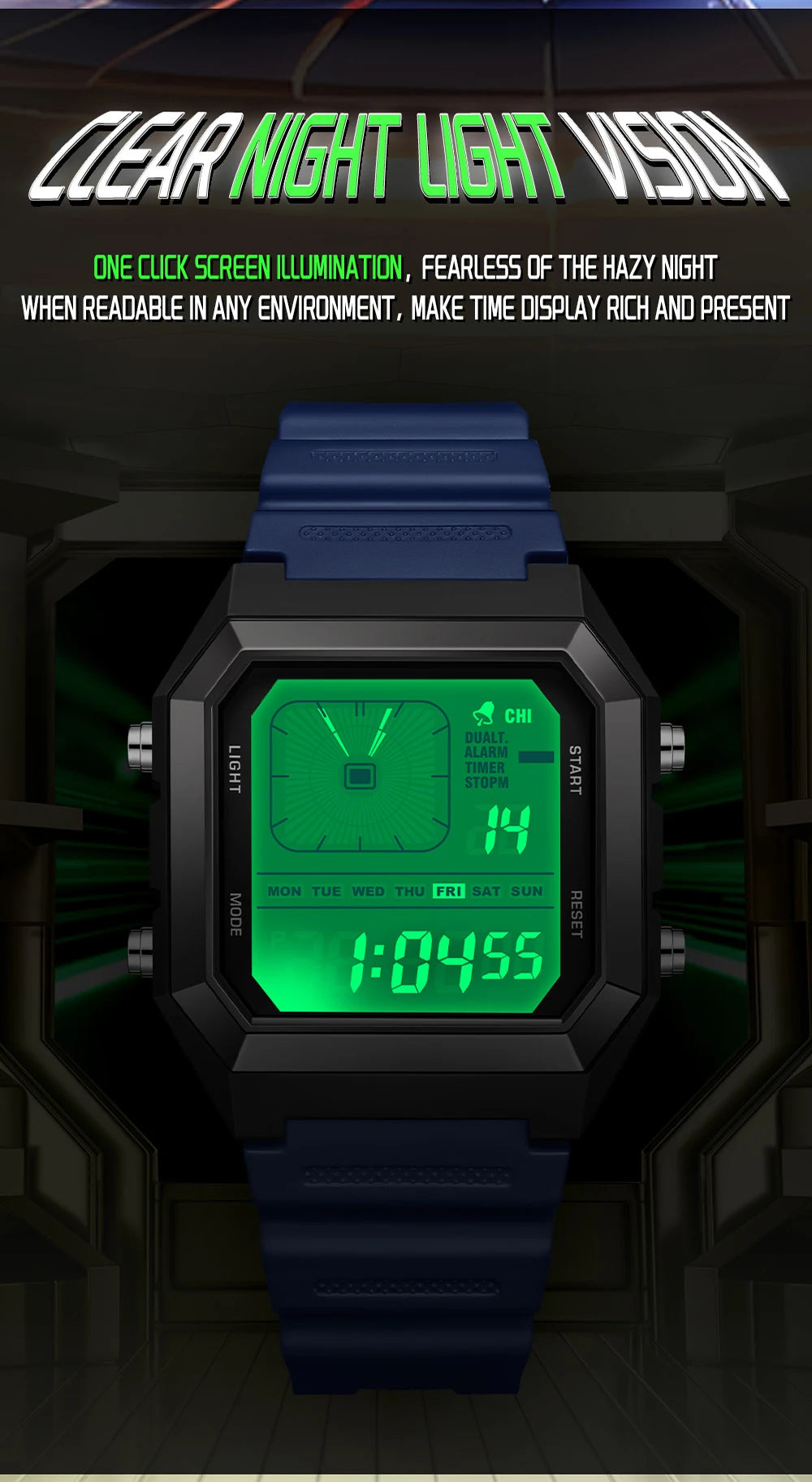 Relógio Masculino SANDA 6307 | Digital Esportivo com LED e Resistência à Águaent Fashion Electronic Watch Gift