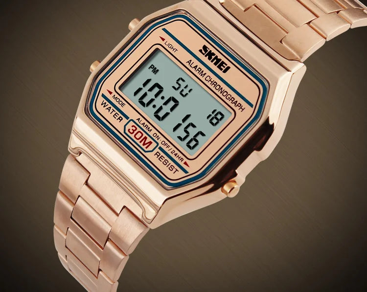 Relógio Masculino SKMEI Retrô 1123 | Design Vintage em Aço e Movimento Japonês