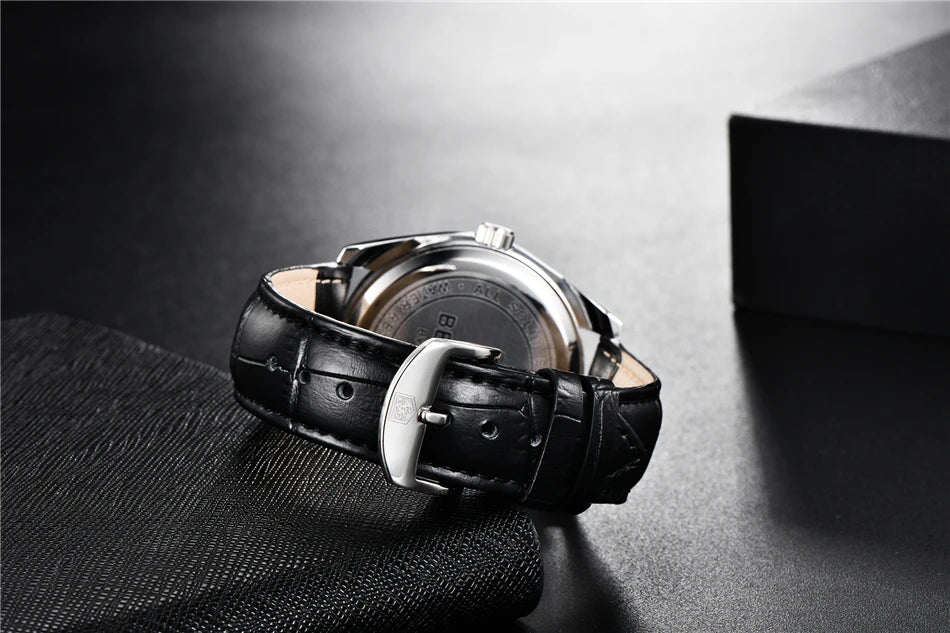 Relógio Masculino Benyar Luxury 5163 | Estilo Casual em Couro e Design Minimalista