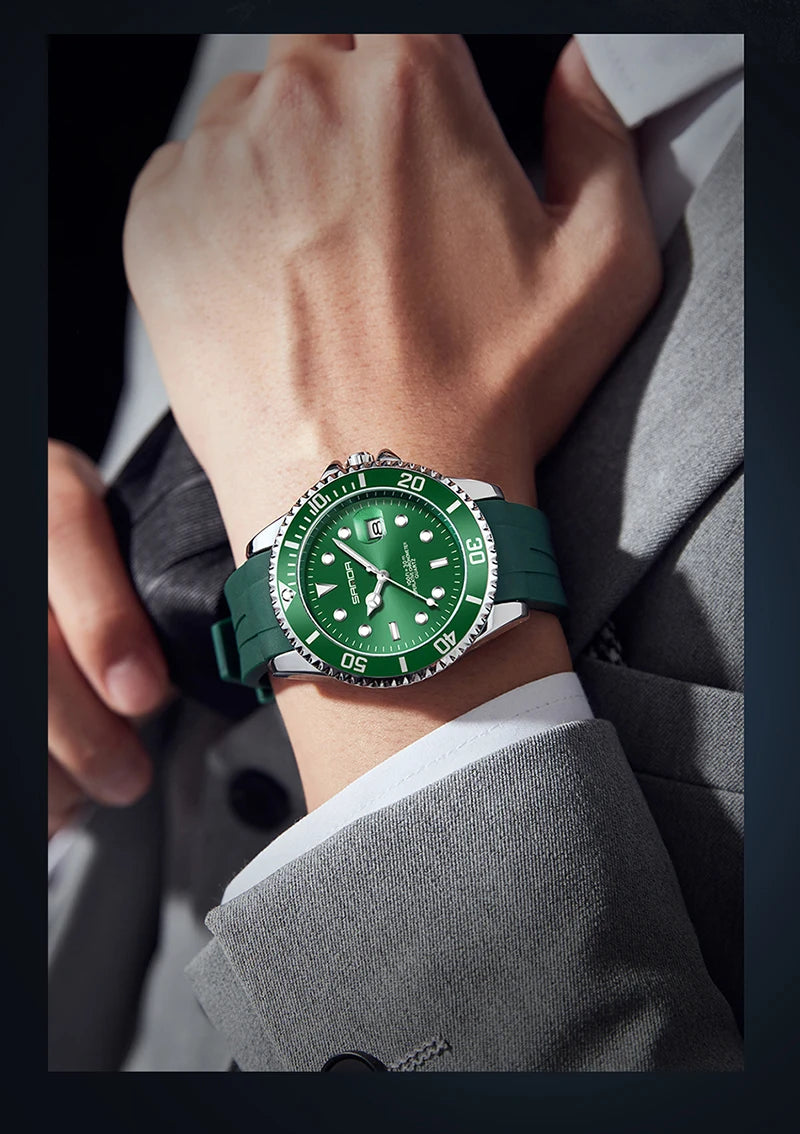 Relógio de Pulso SANDA Masculino | Estilo Esportivo Premium com Pulseira de Silicone Confortável.