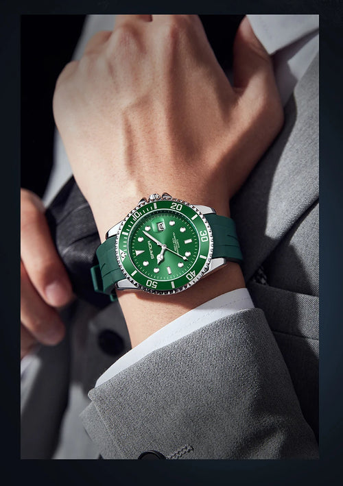 Relógio de Pulso SANDA Masculino | Estilo Esportivo Premium com Pulseira de Silicone Confortável.
