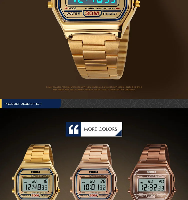 Relógio Masculino SKMEI Retrô 1123 | Design Vintage em Aço e Movimento Japonês