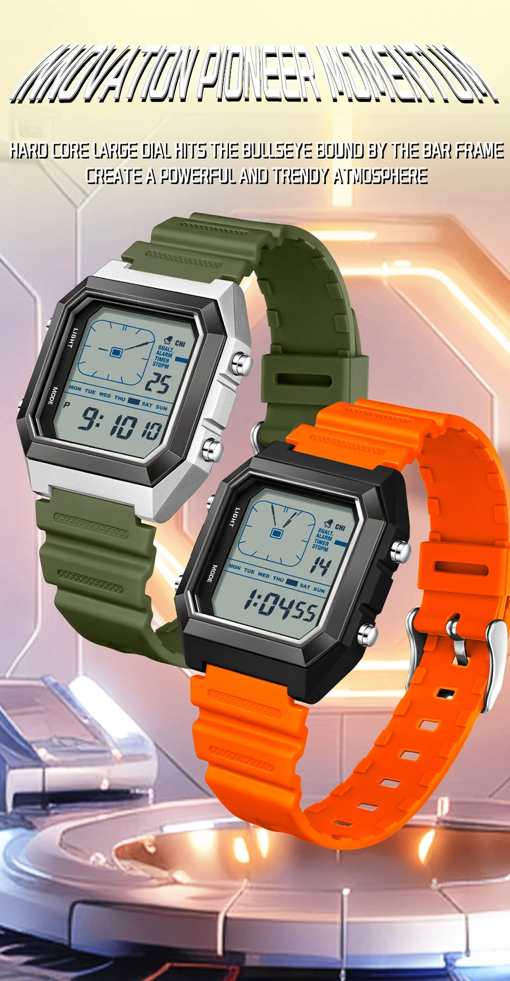 Relógio Masculino SANDA 6307 | Digital Esportivo com LED e Resistência à Águaent Fashion Electronic Watch Gift