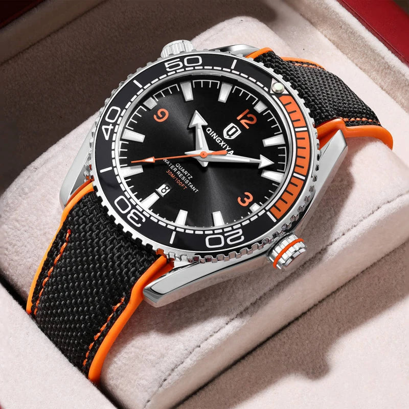 Relógio Masculino QINGXIYA Sport: Design Moderno com Pulseira de Silicone e Calendário