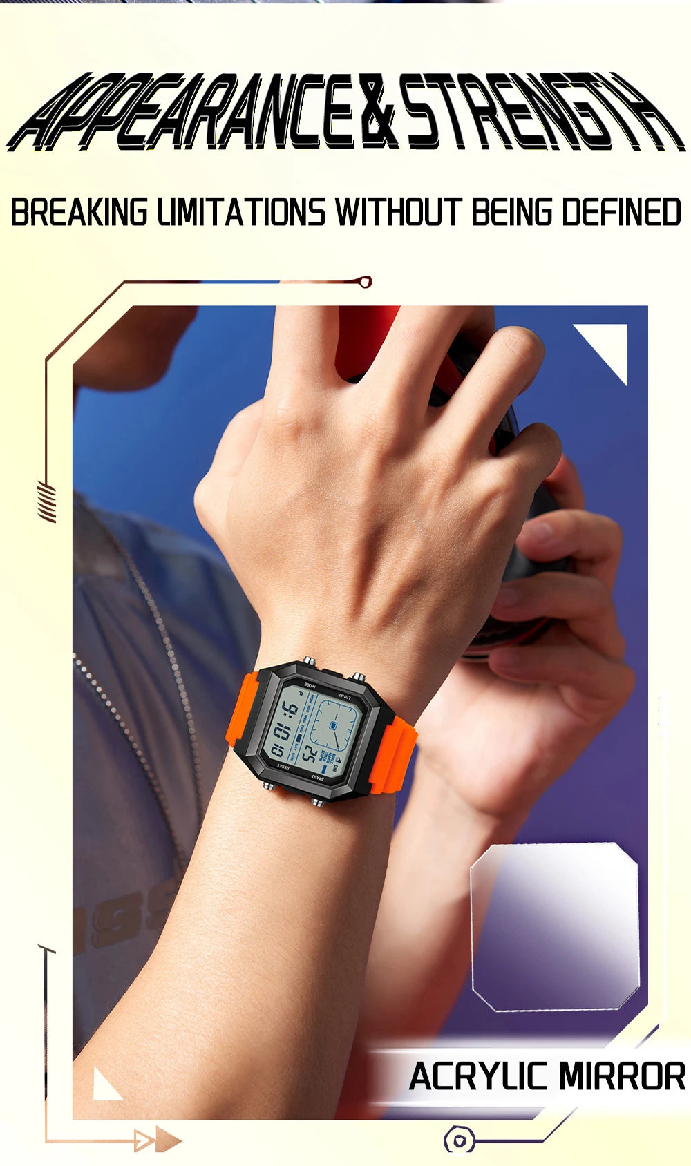 Relógio Masculino SANDA 6307 | Digital Esportivo com LED e Resistência à Águaent Fashion Electronic Watch Gift