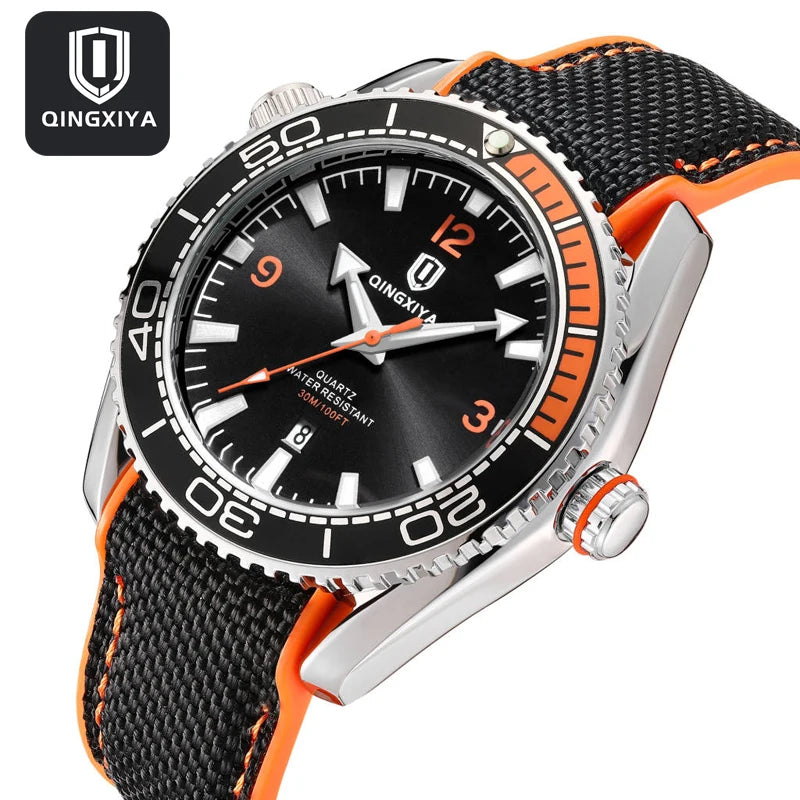Relógio Masculino QINGXIYA Sport: Design Moderno com Pulseira de Silicone e Calendário