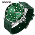 Relógio de Pulso SANDA Masculino | Estilo Esportivo Premium com Pulseira de Silicone Confortável.