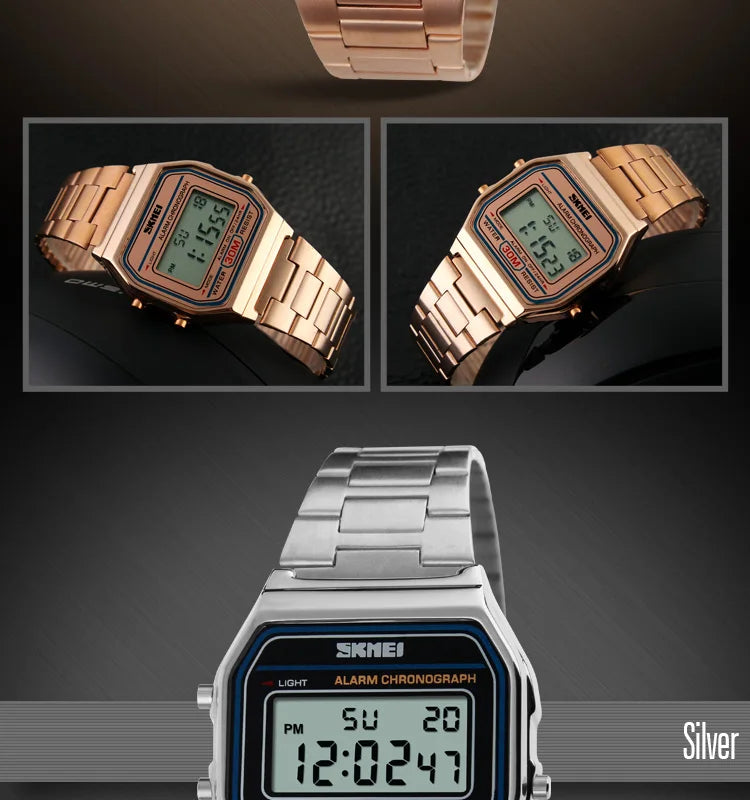 Relógio Masculino SKMEI Retrô 1123 | Design Vintage em Aço e Movimento Japonês