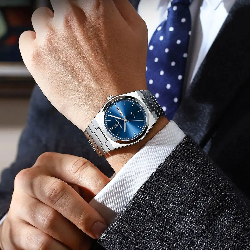 Relógio Masculino POEDAGAR Elegance (Quartzo, Aço Inox e Resistente à Água)