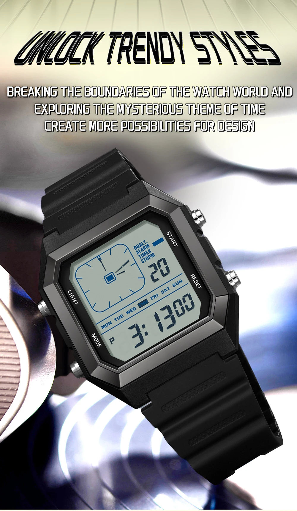 Relógio Masculino SANDA 6307 | Digital Esportivo com LED e Resistência à Águaent Fashion Electronic Watch Gift
